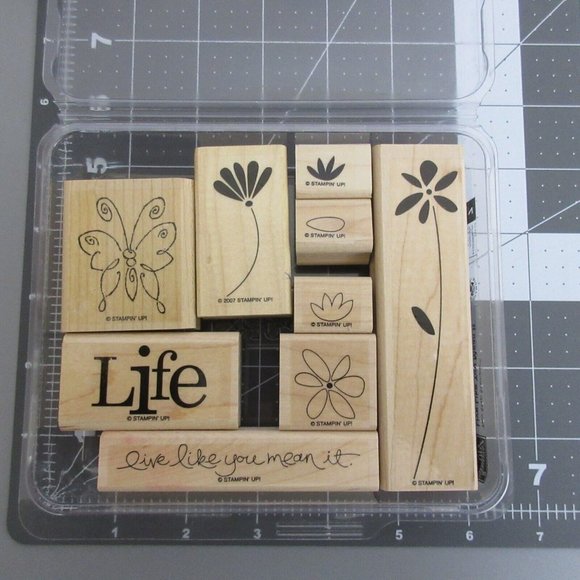 Stampin' Up! | Office | Stampin Up Wood Mounted Rubber Stamps Lot Of 9 ...
